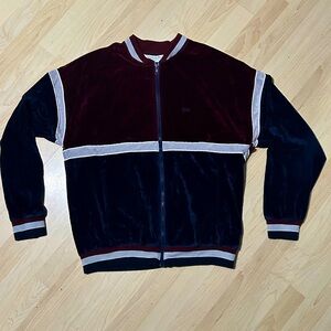 Vintage Christian Dior Monsieur zip up track jacket (red wine&navy)(size:LARGE)